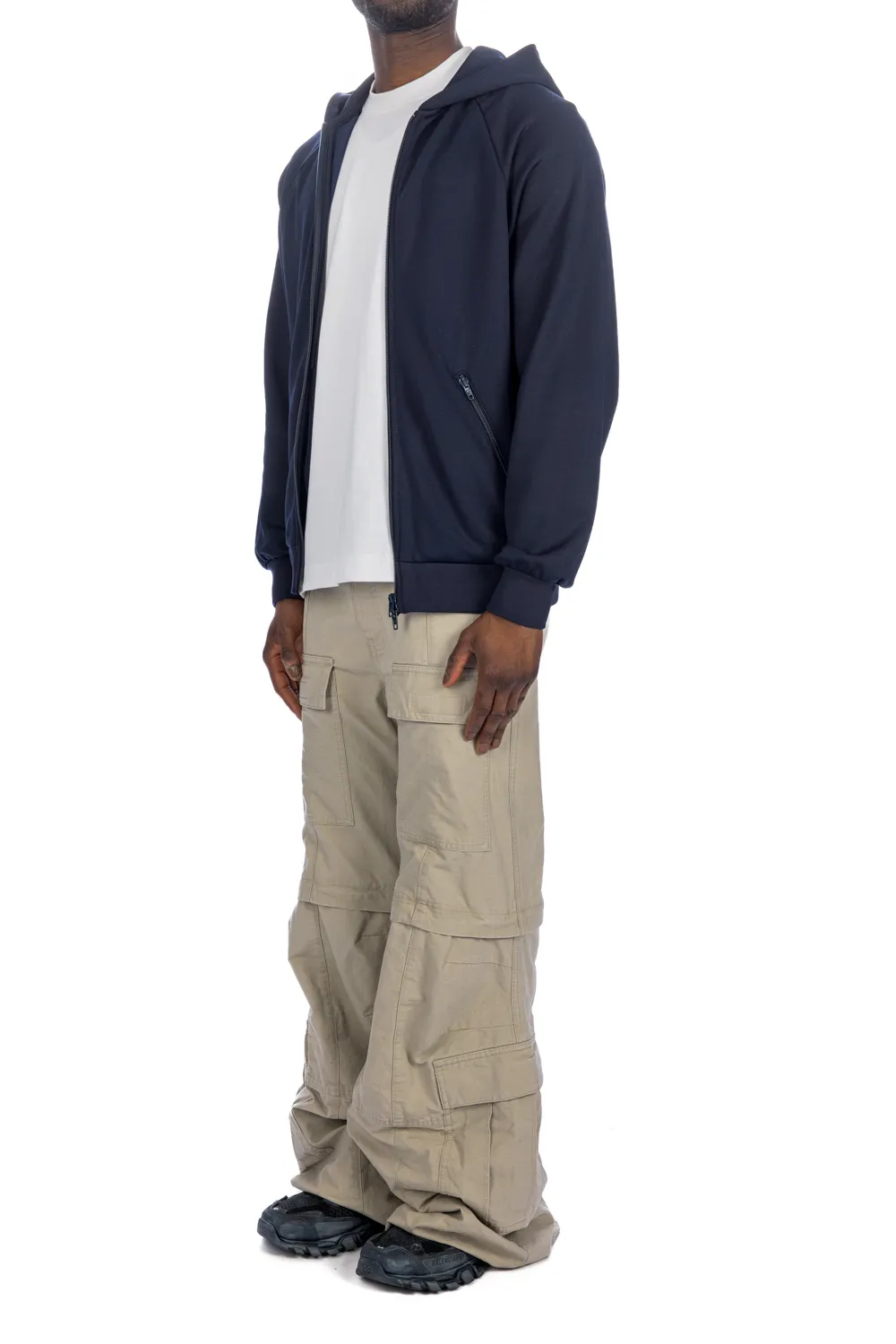 Long Printed Straight Hem Hoodie