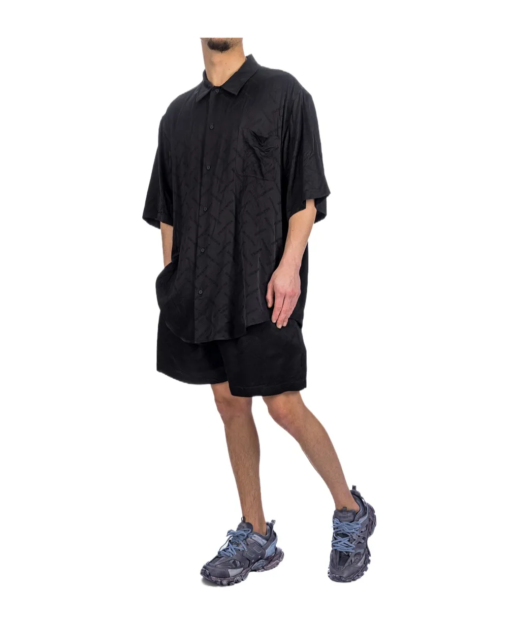 Allover Logo Satin Shorts