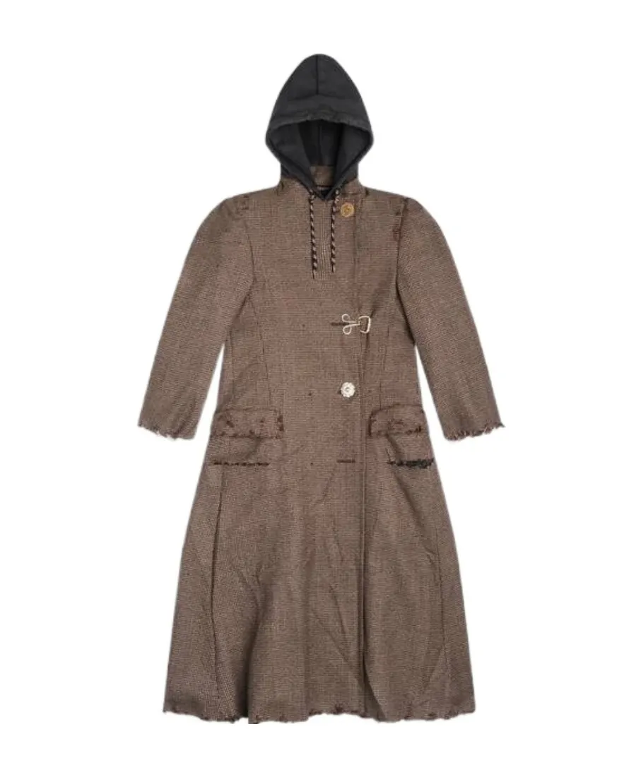 Houndstooth Button Coat