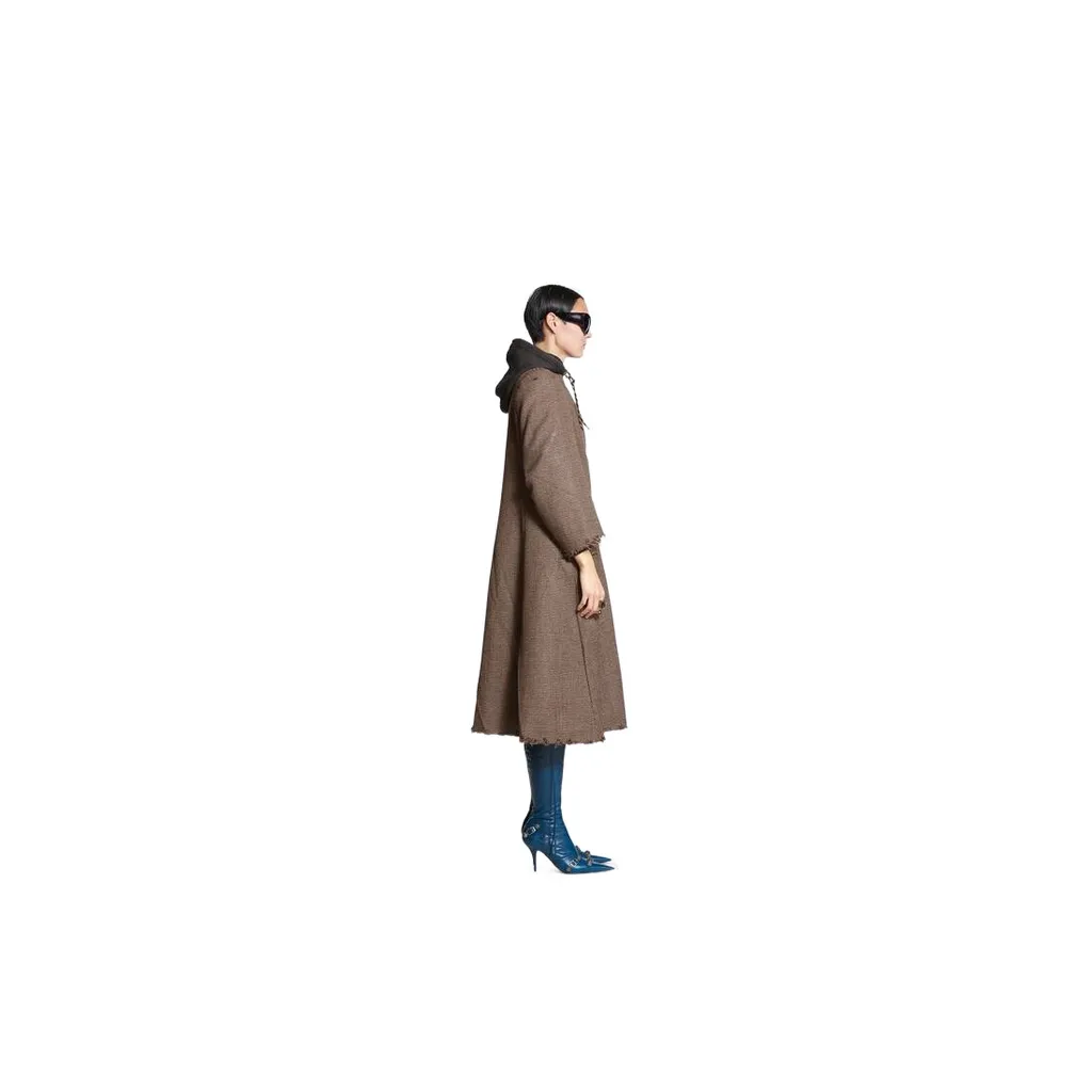 Houndstooth Button Coat
