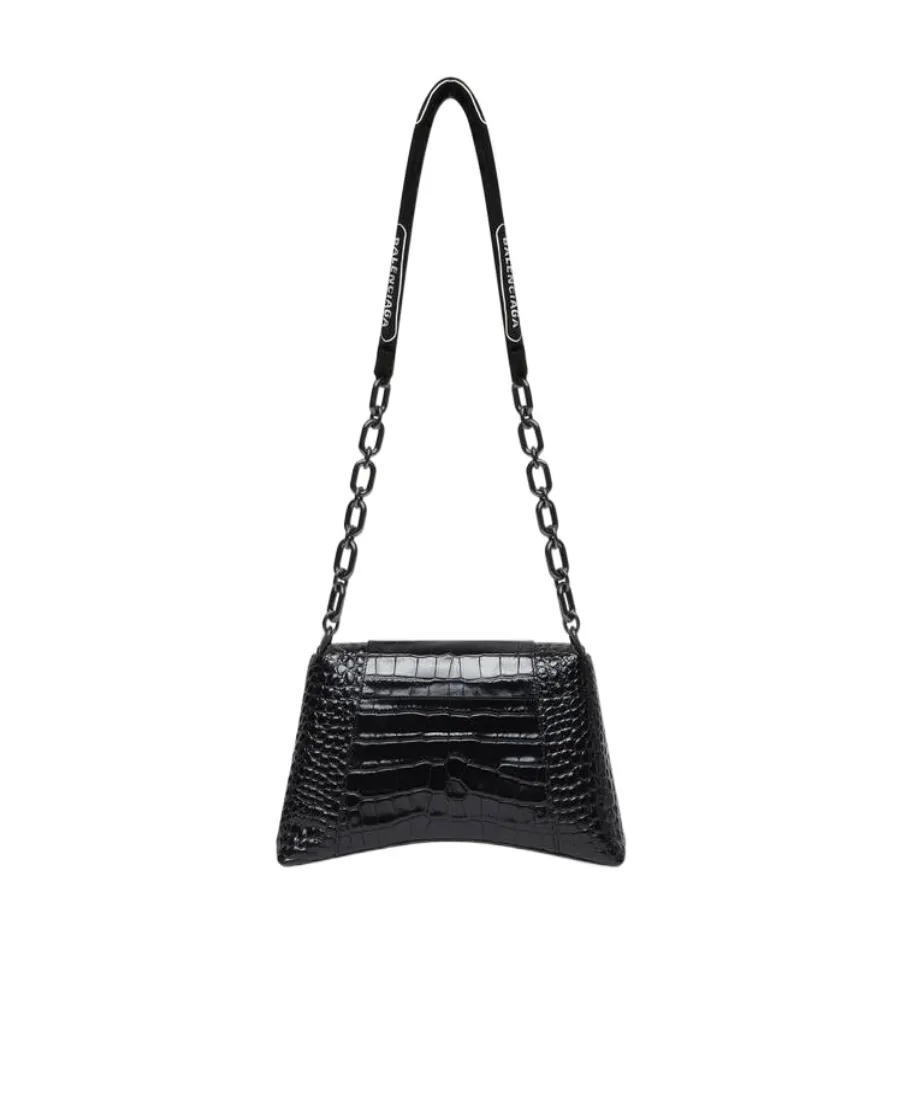 Downtown Chain Shoulder Bag Crocodile Effect
