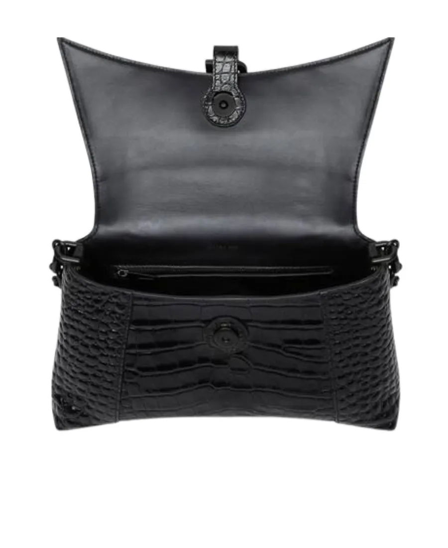 Downtown Chain Shoulder Bag Crocodile Effect