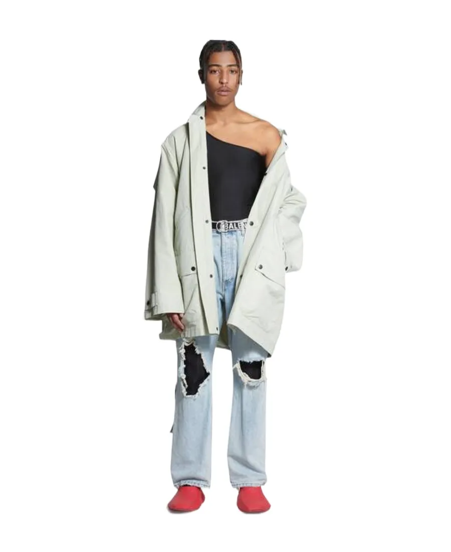 Raglan-Sleeve Parka Coat