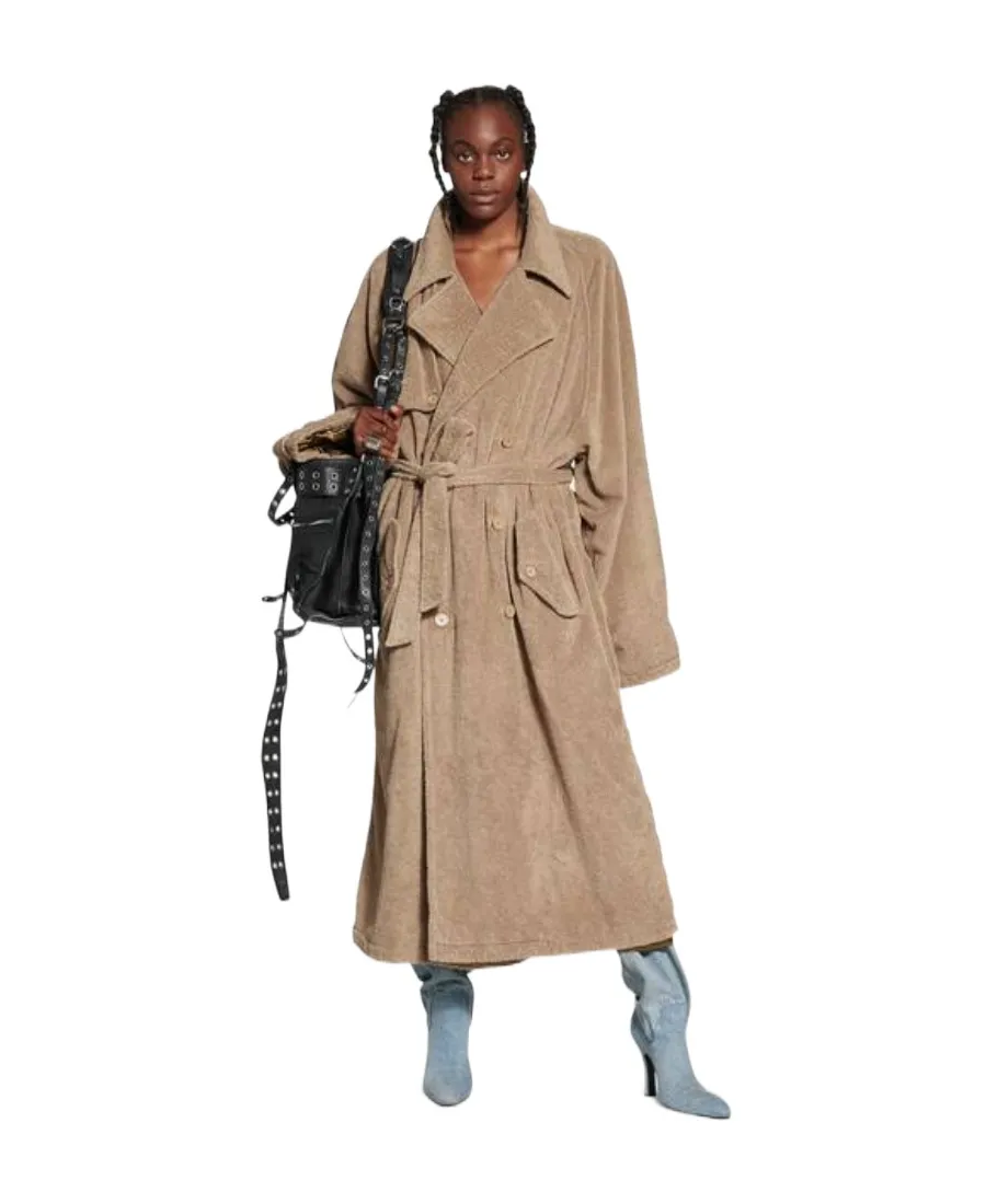Tie-Waisted Midi Coat