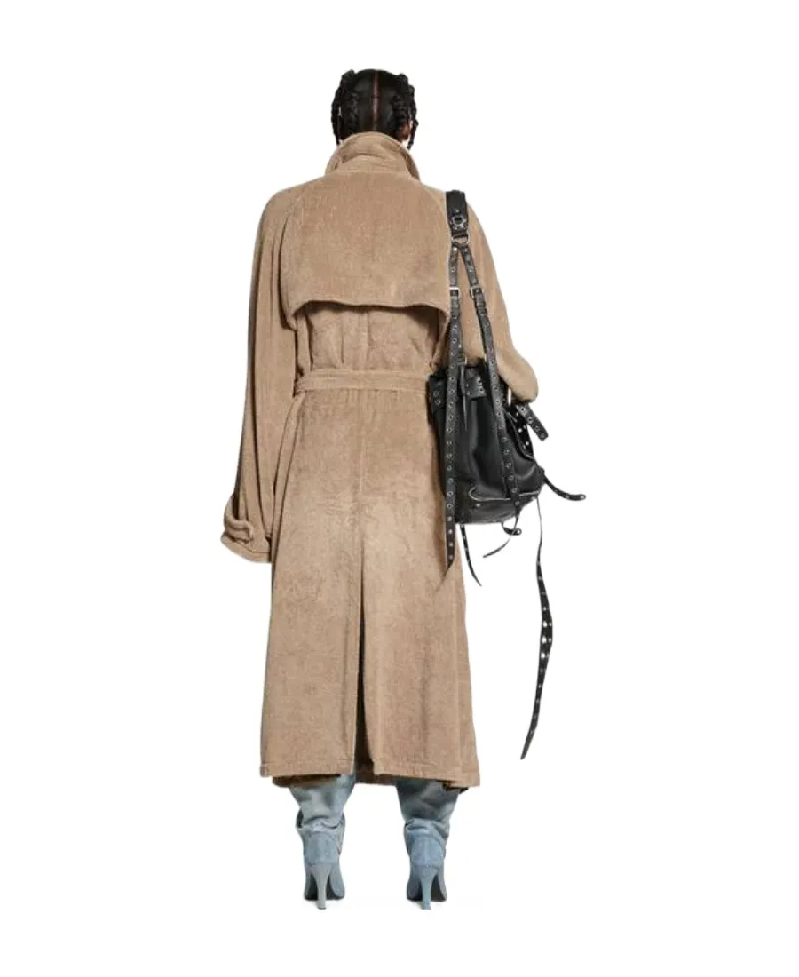 Tie-Waisted Midi Coat