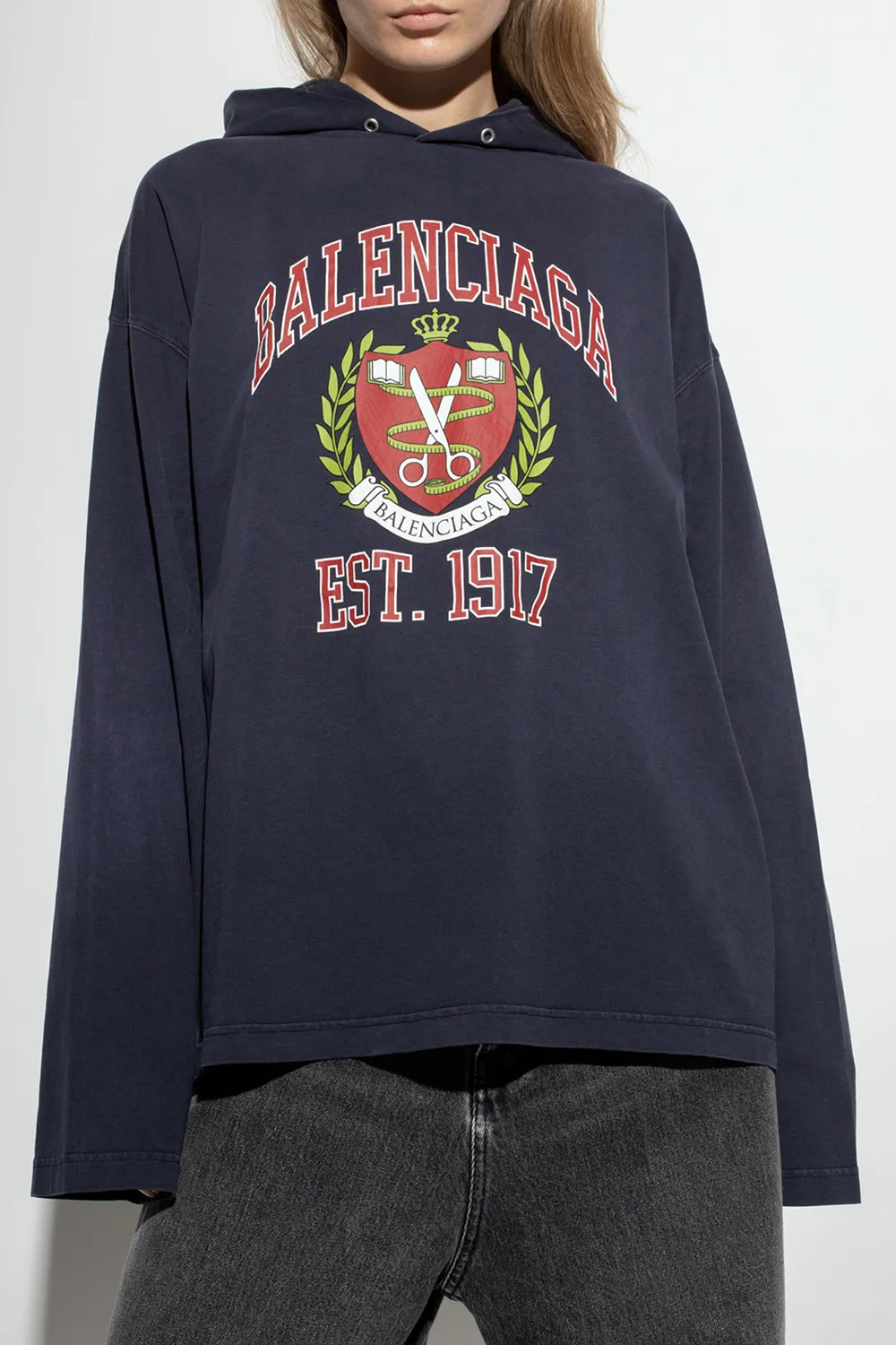 College Hooded Long-Sleeve T-Shirt