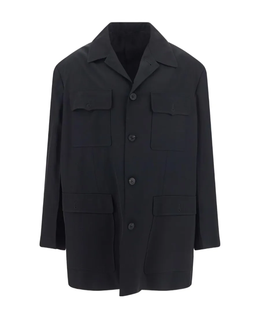 Buttoned Long-Sleeved Jacket