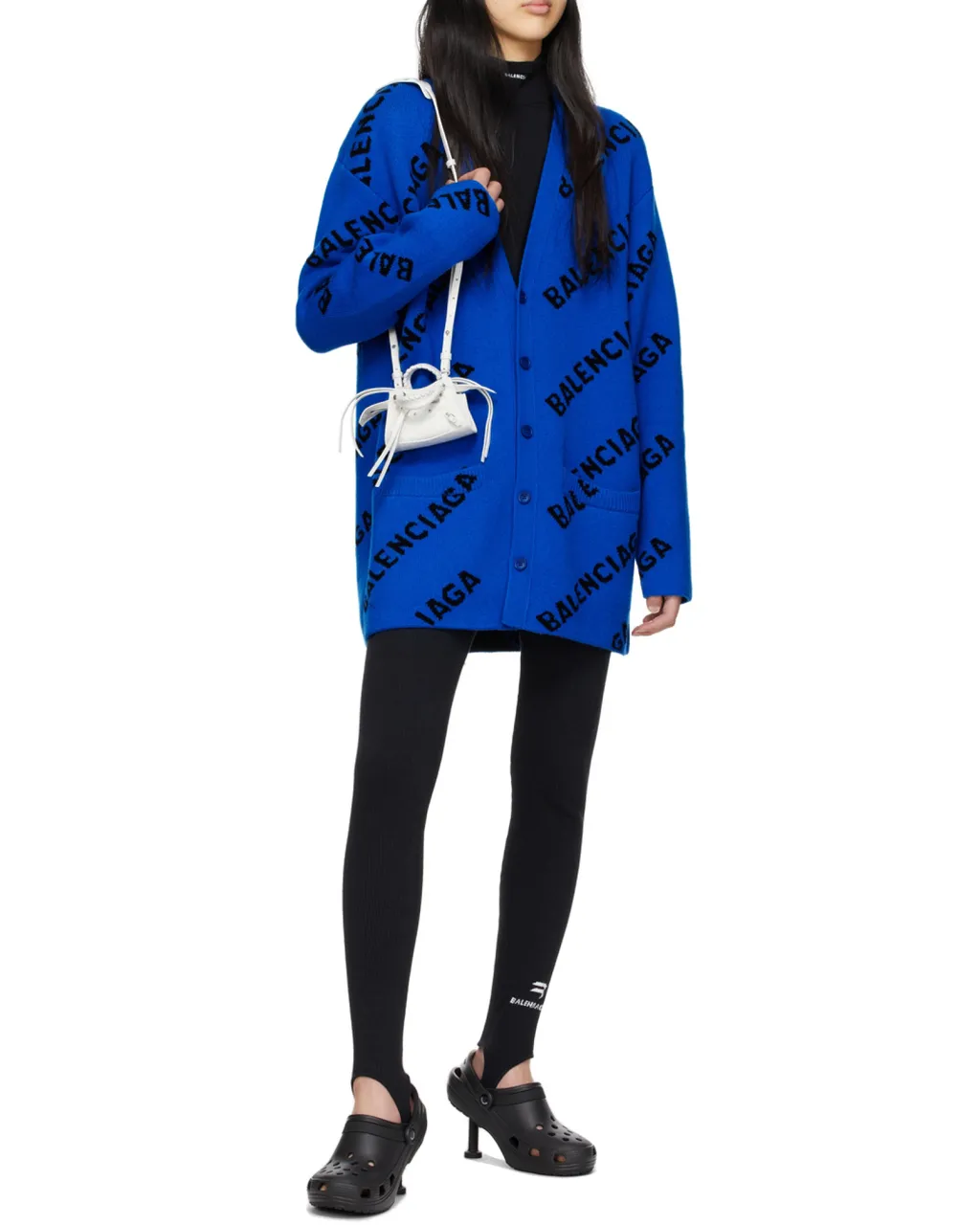 Logo Zipper Shoulder Bag