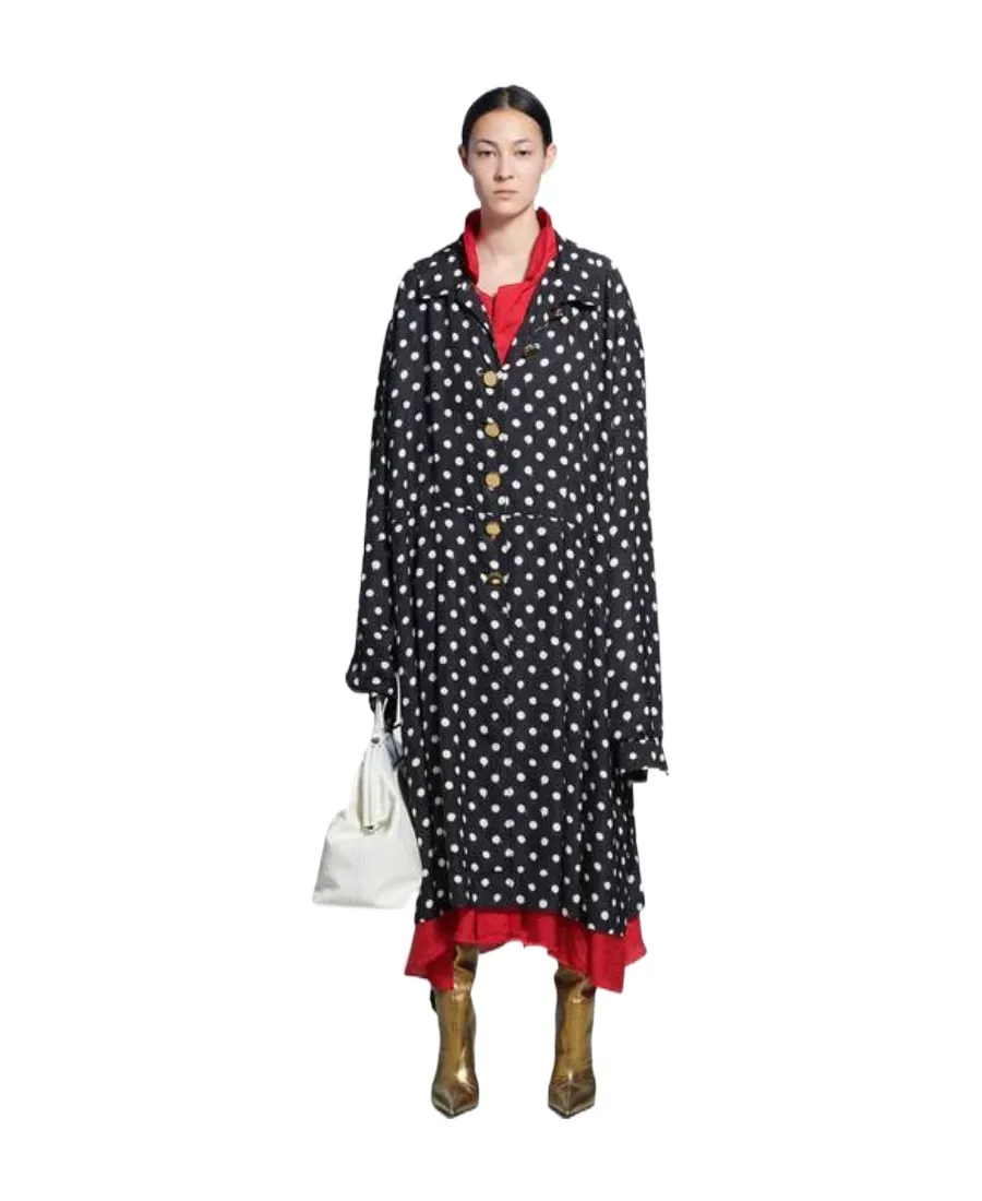 Spray Dots Reversible Coat Dress