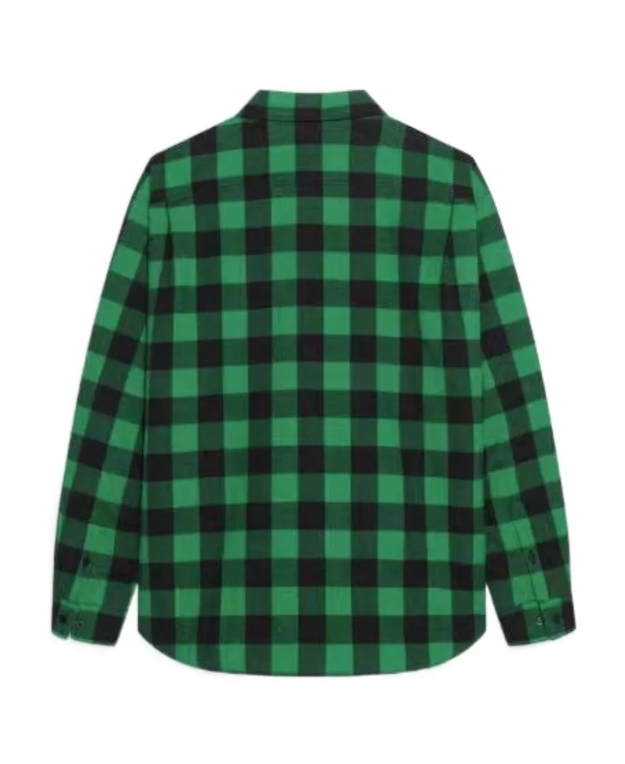 Logo Embroidered Checked Shirt