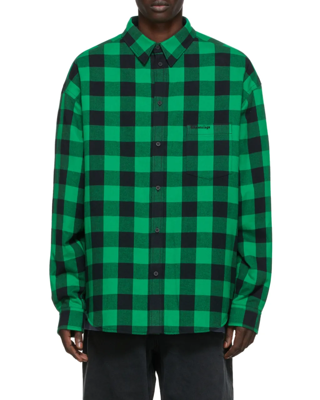 Logo Embroidered Checked Shirt
