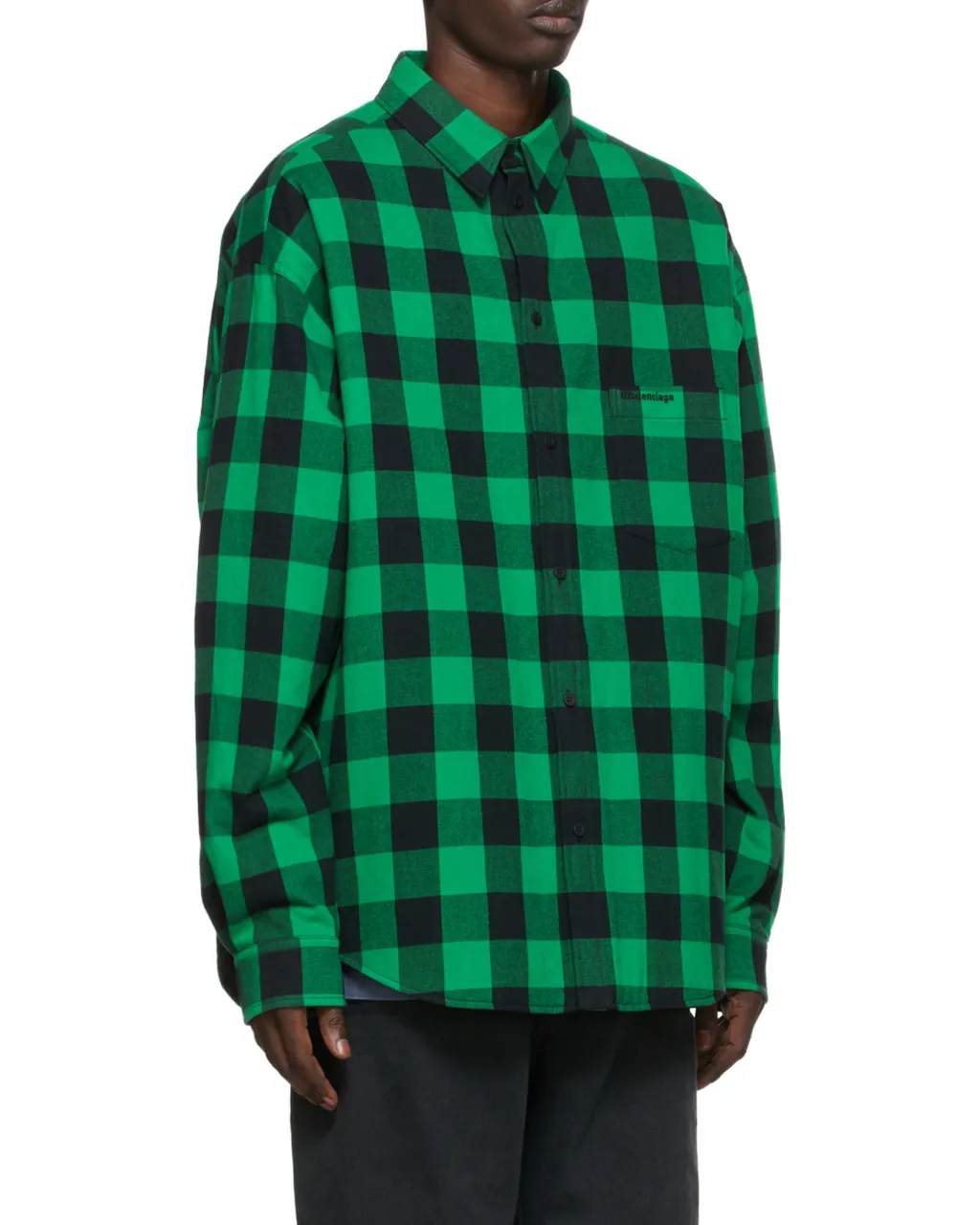 Logo Embroidered Checked Shirt