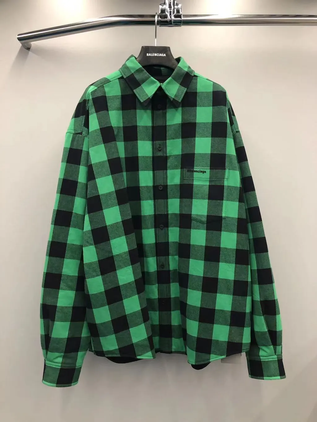 Logo Embroidered Checked Shirt