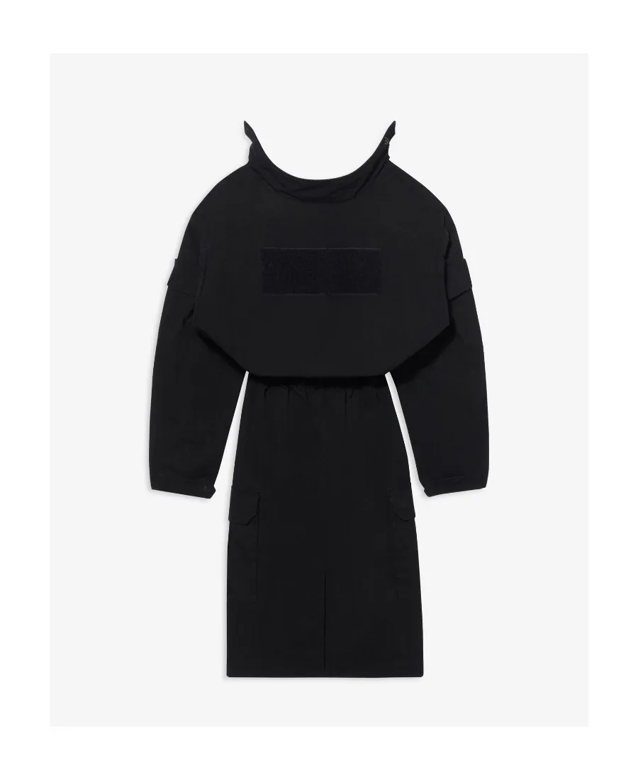 Drop Shoulder Zipped Dress