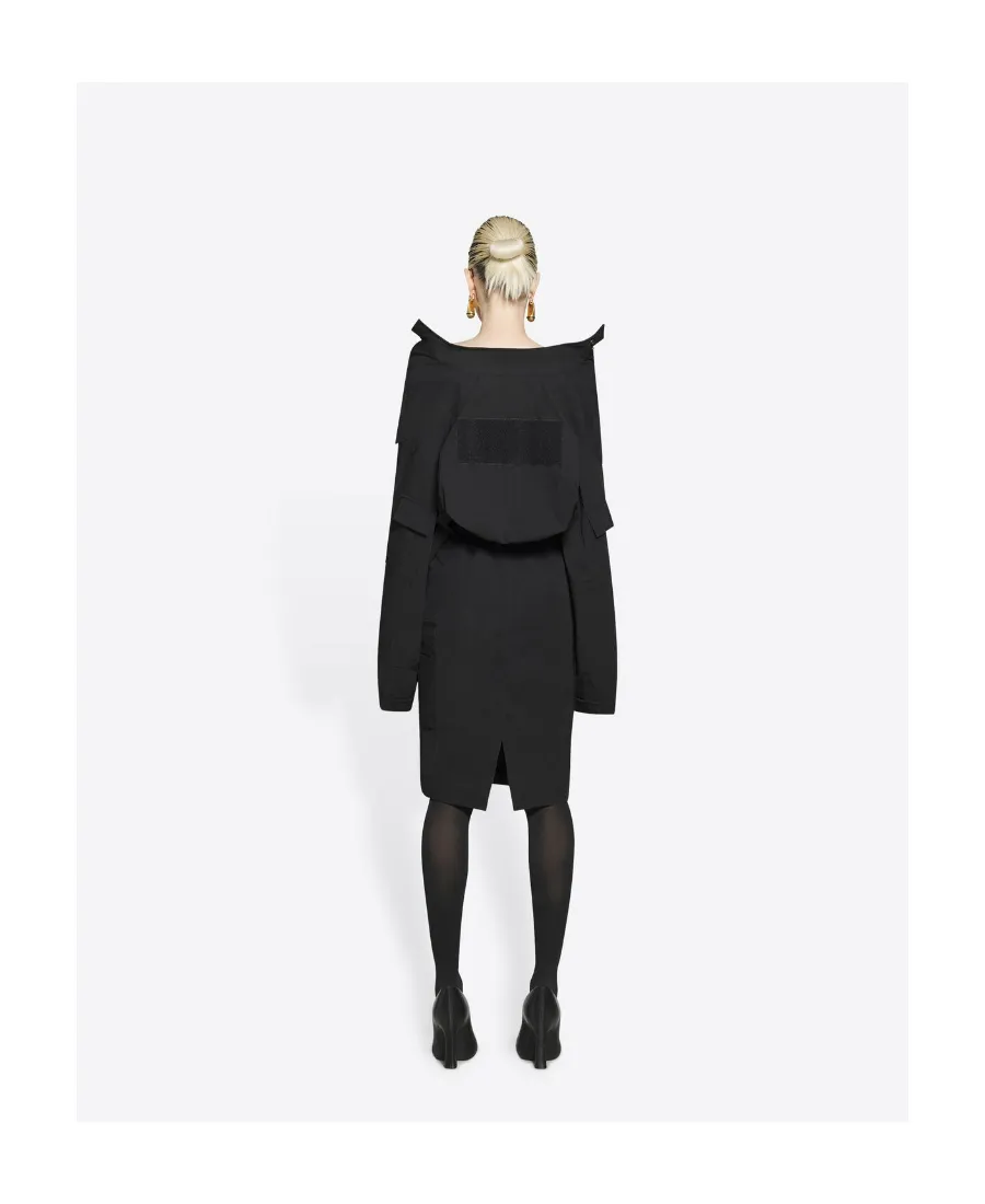 Drop Shoulder Zipped Dress