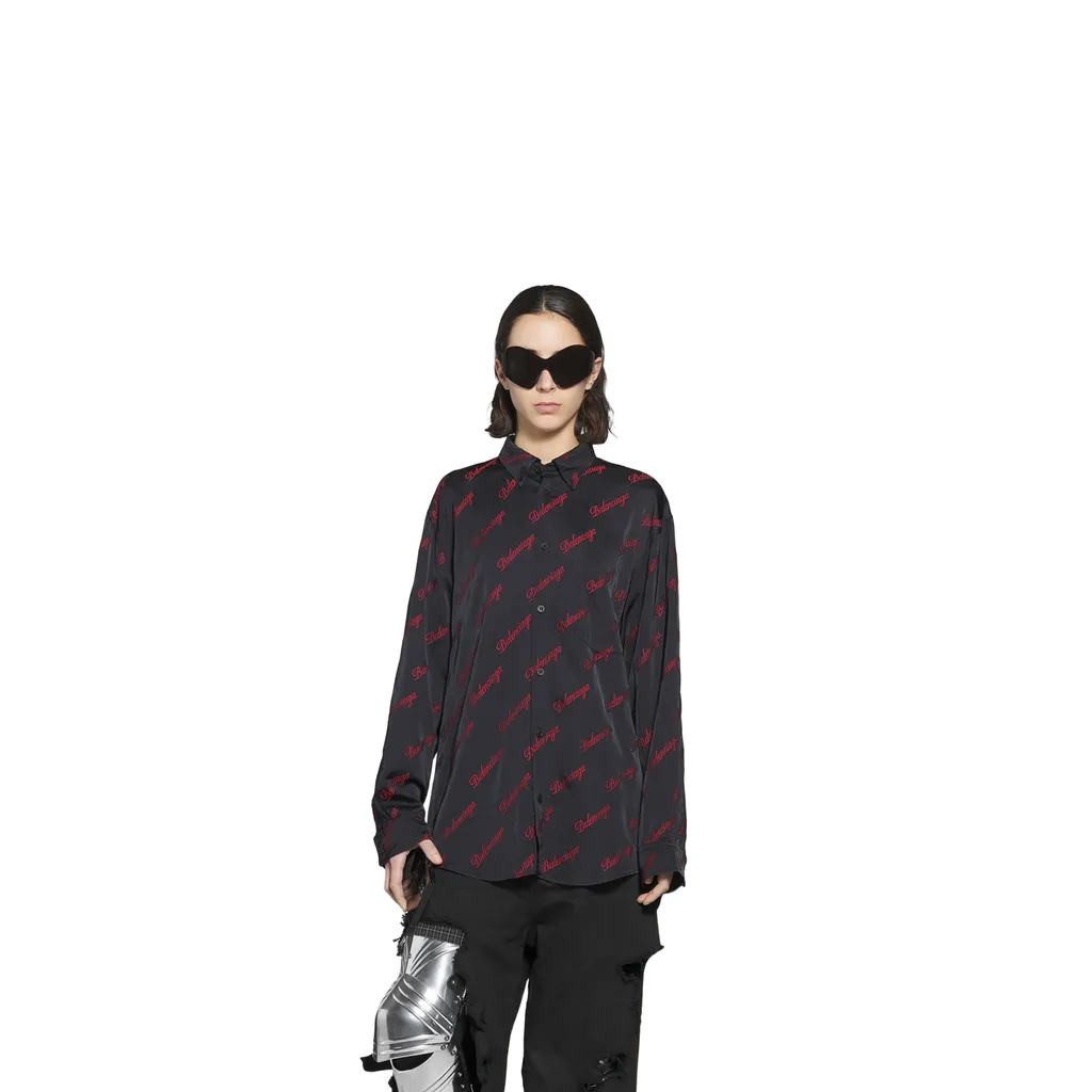 Logo Jacquard Large Fit Shirt