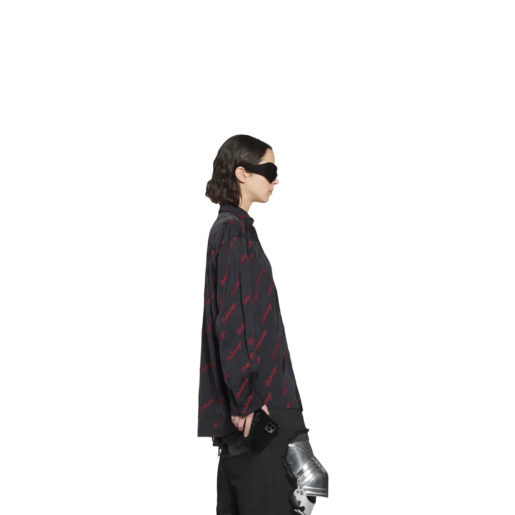 Logo Jacquard Large Fit Shirt