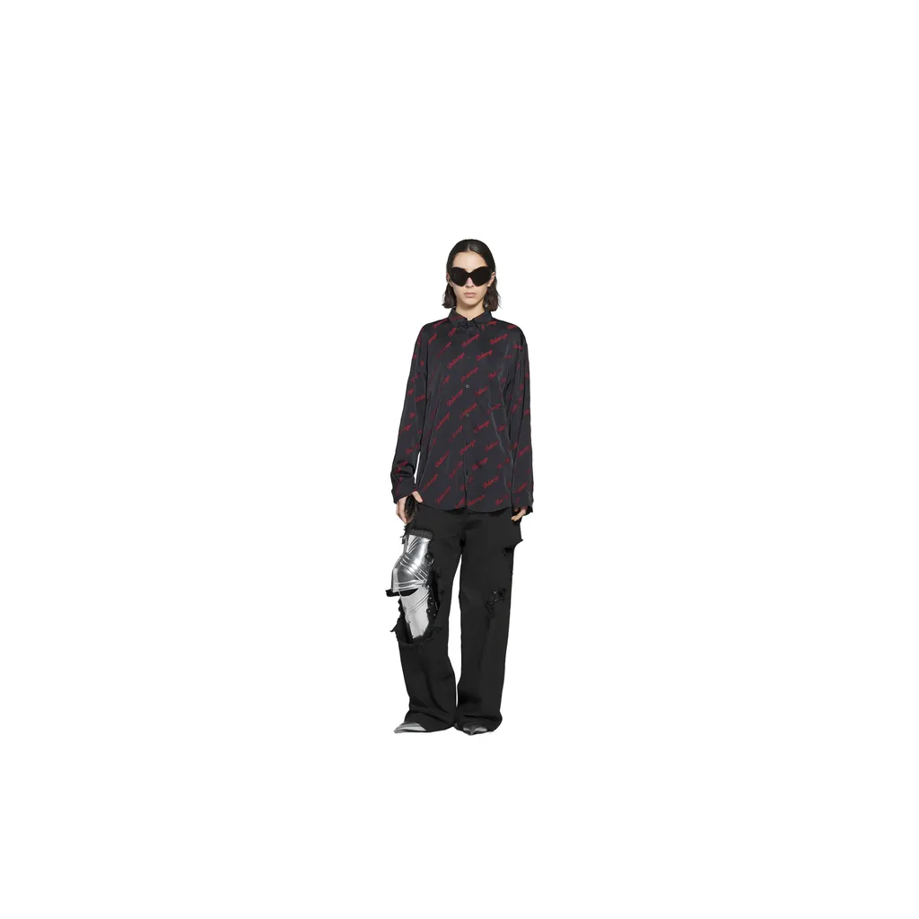 Logo Jacquard Large Fit Shirt