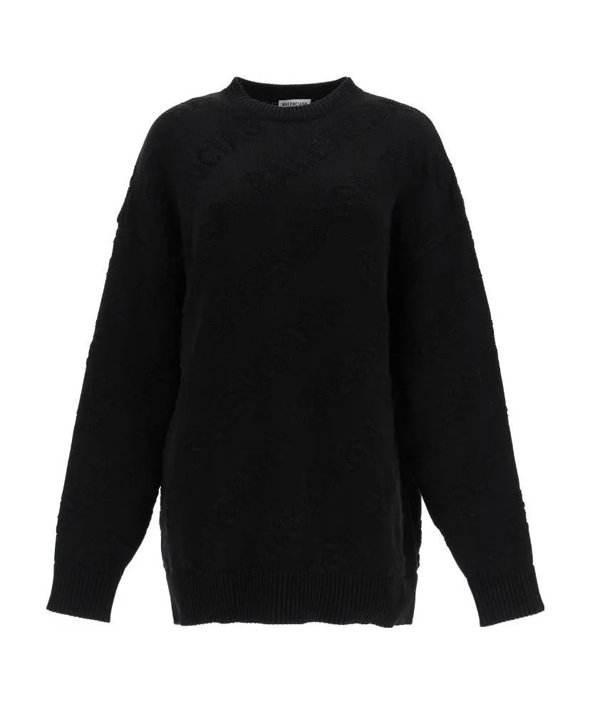 Allover Logo Intarsia Knitted Sweater