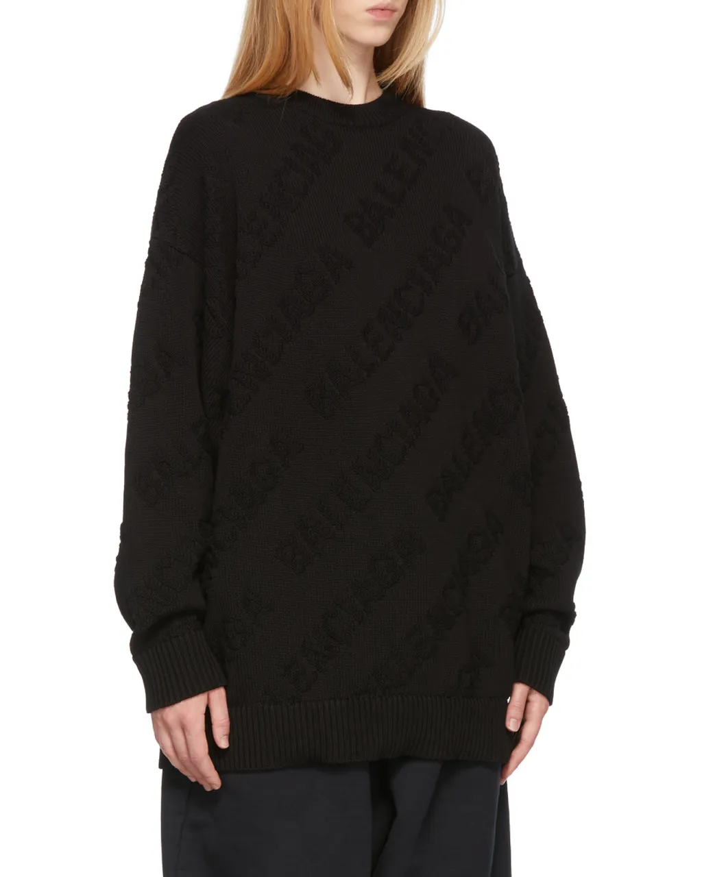 Allover Logo Intarsia Knitted Sweater