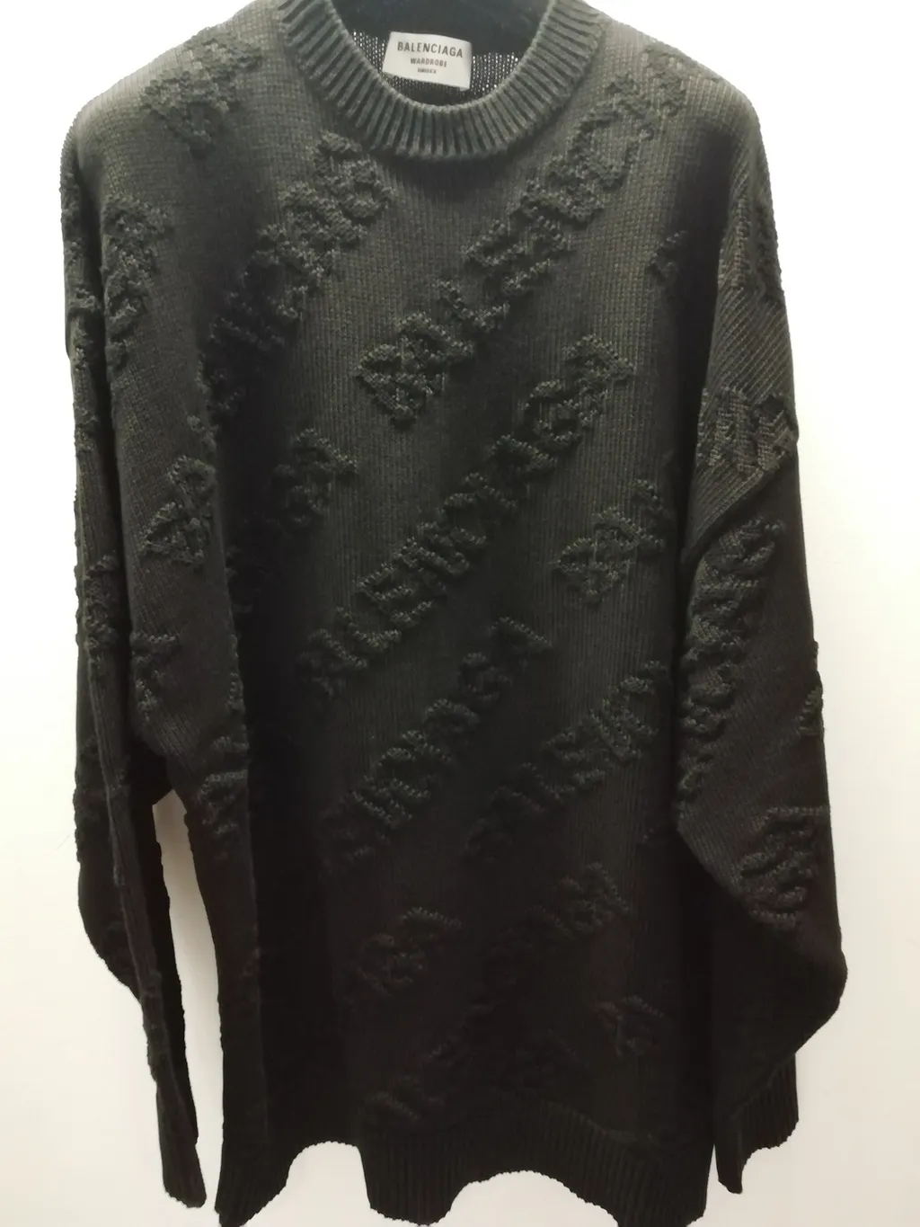 Allover Logo Intarsia Knitted Sweater