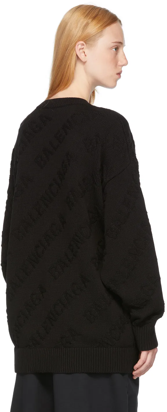Allover Logo Intarsia Knitted Sweater