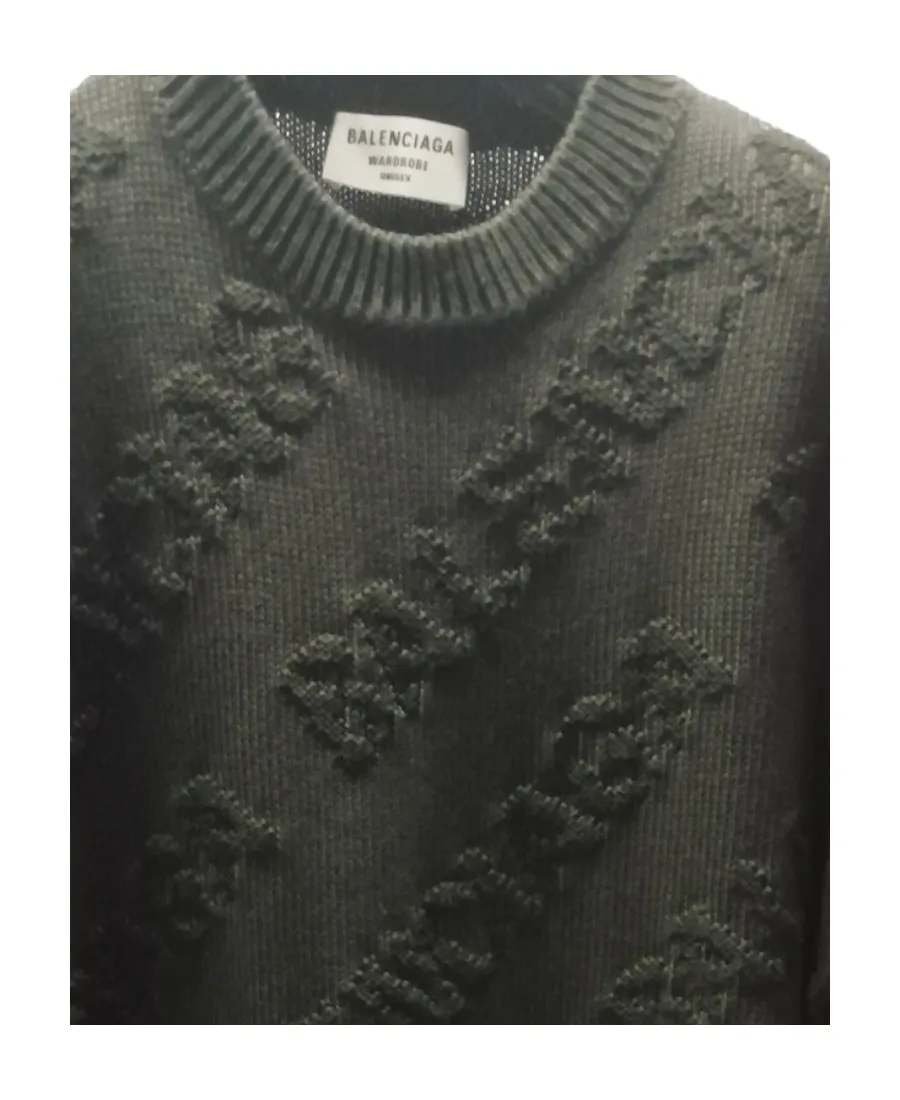 Allover Logo Intarsia Knitted Sweater