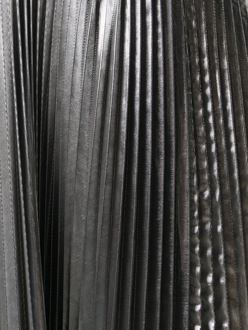 Metallic Pleated Skirt