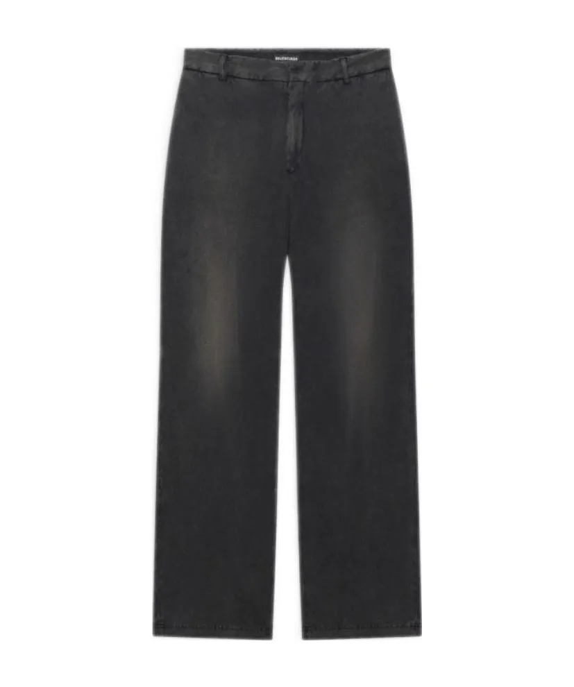 Slim Worn-Out Pants