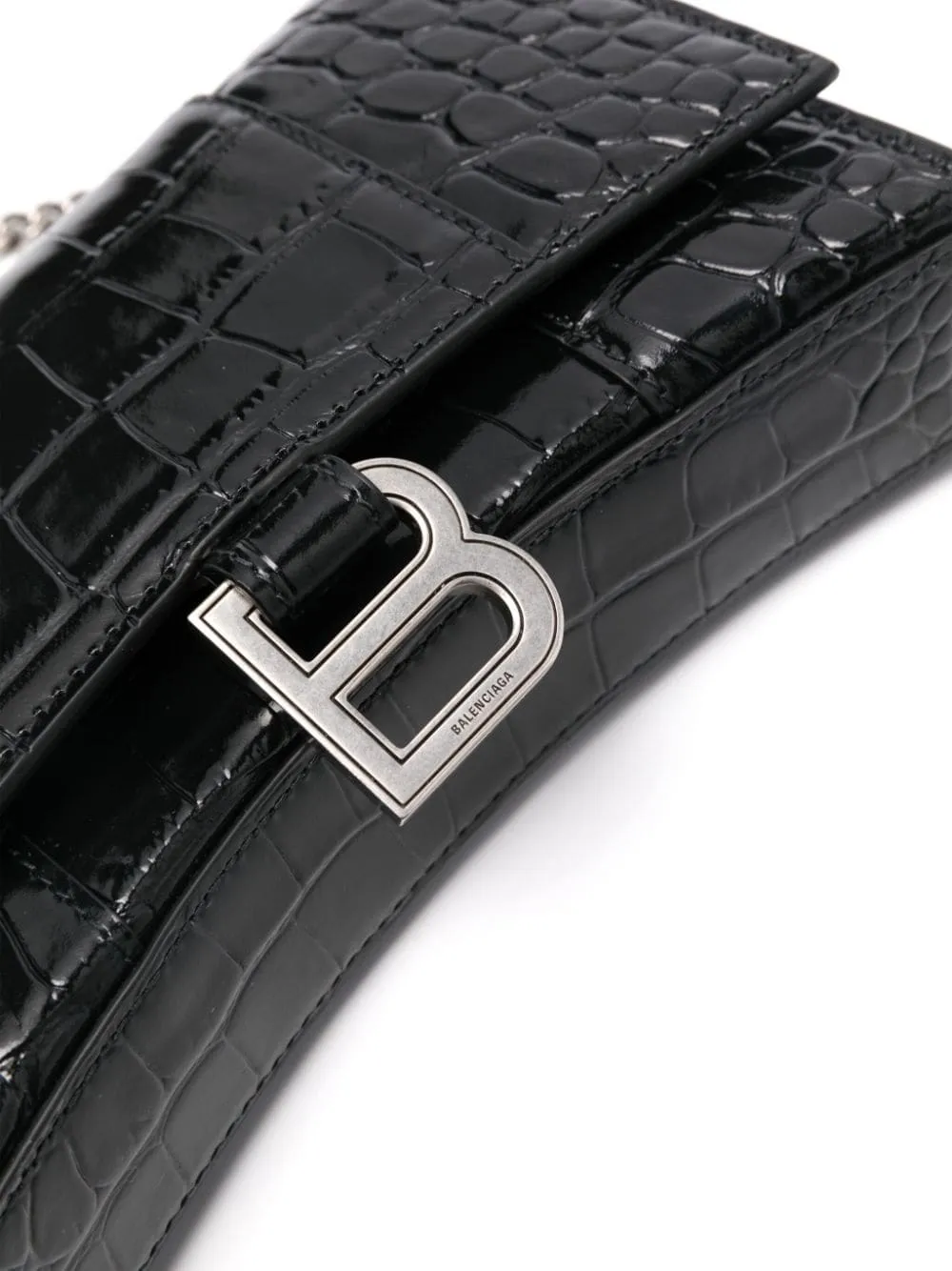 Hourglass Embossed Chain Wallet