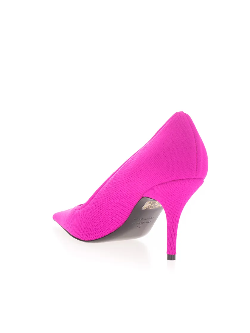 Logo Details Pointed High Heels