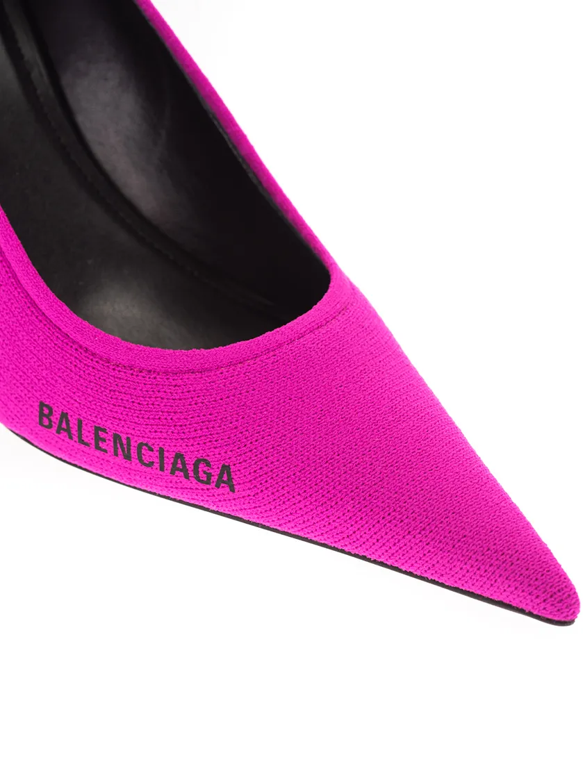 Logo Details Pointed High Heels