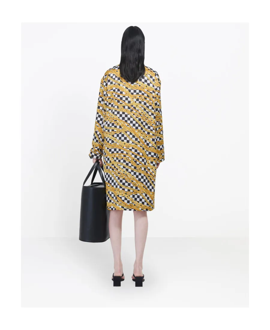 Chain Printed Oversized Dress