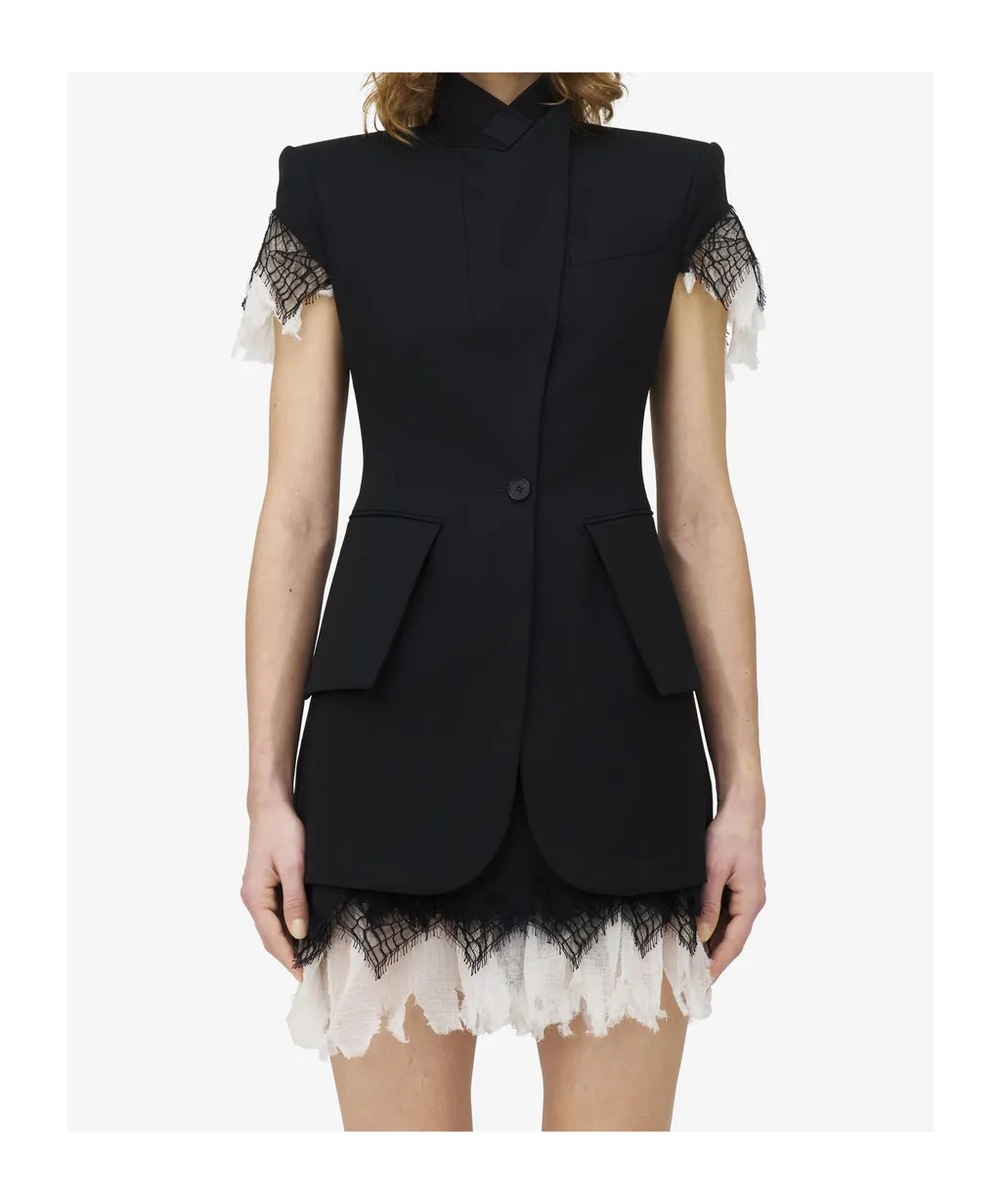 Cobweb Lace Sleeveless Jacket