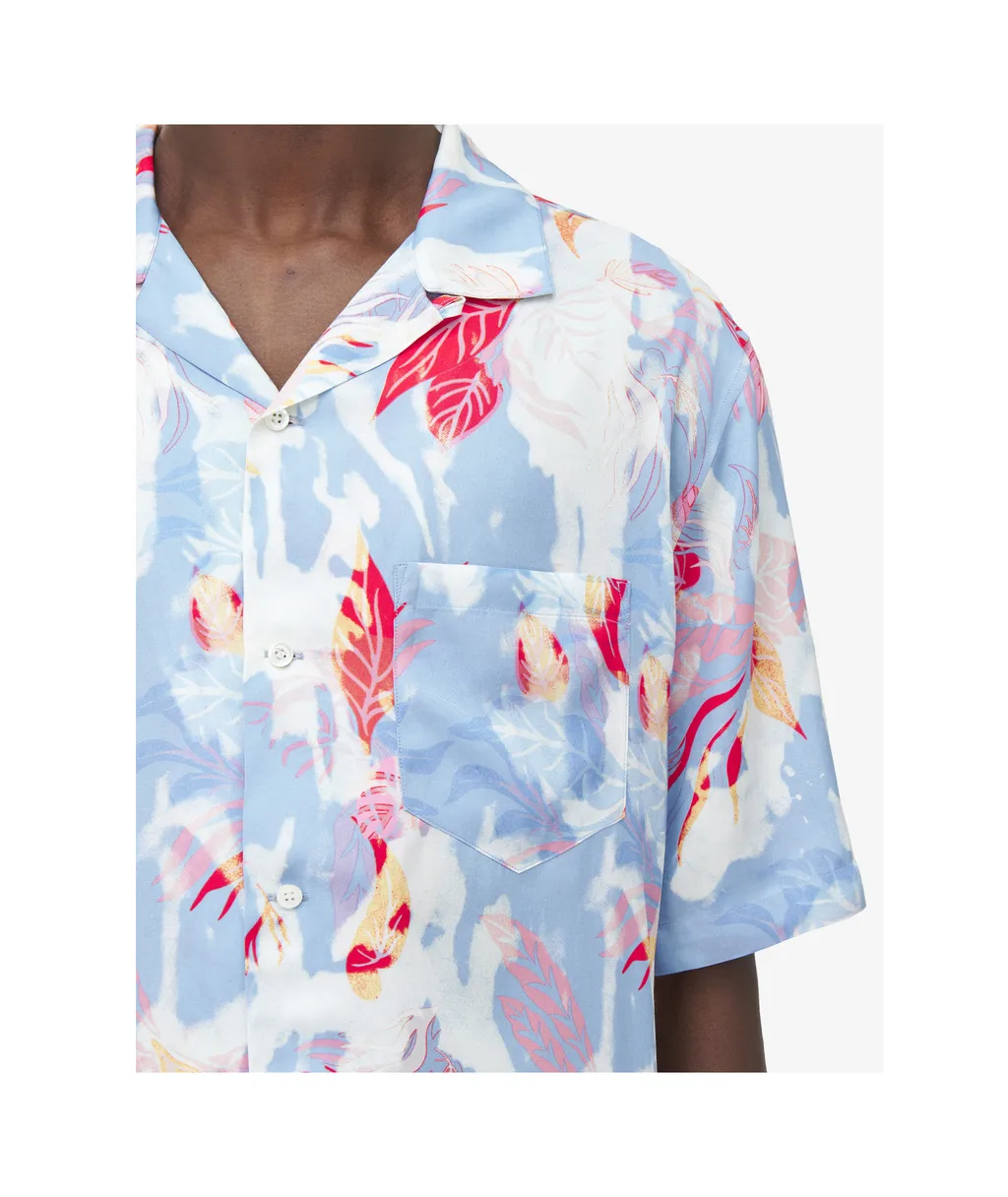 Hawaiian Floral-Print Cotton Shirt