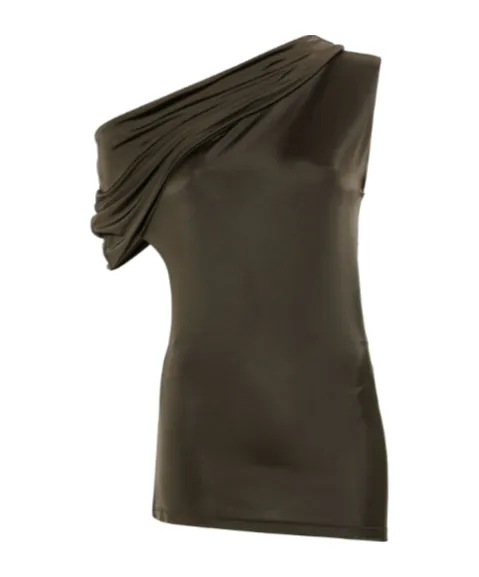 Ruched One-Shoulder Top