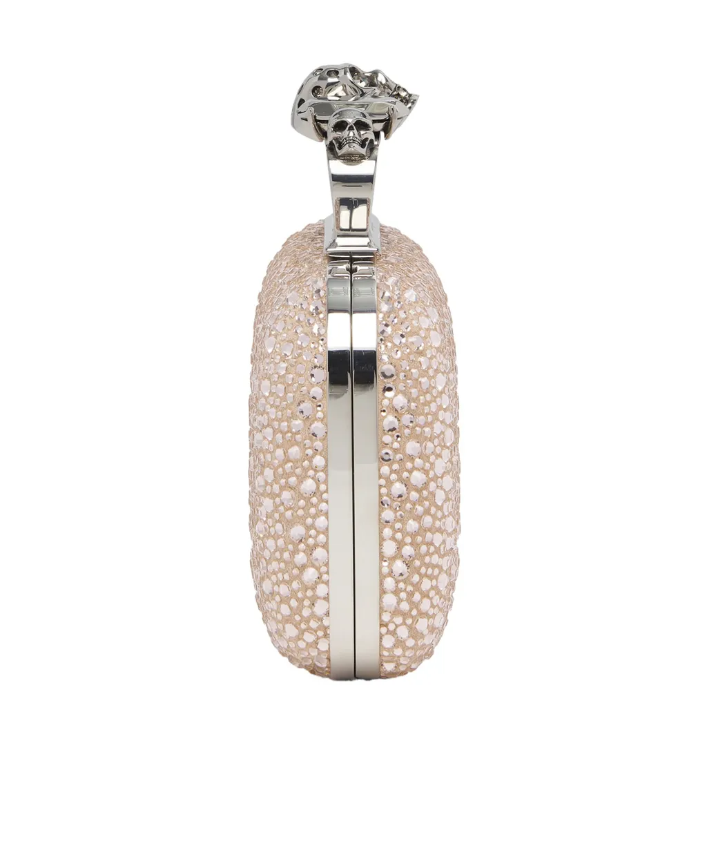Skull Embellished Chained Clutch Bag