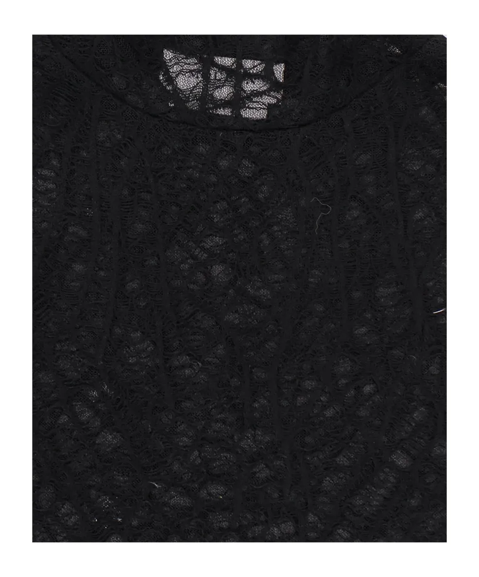 Cobweb Lace Turtleneck Top