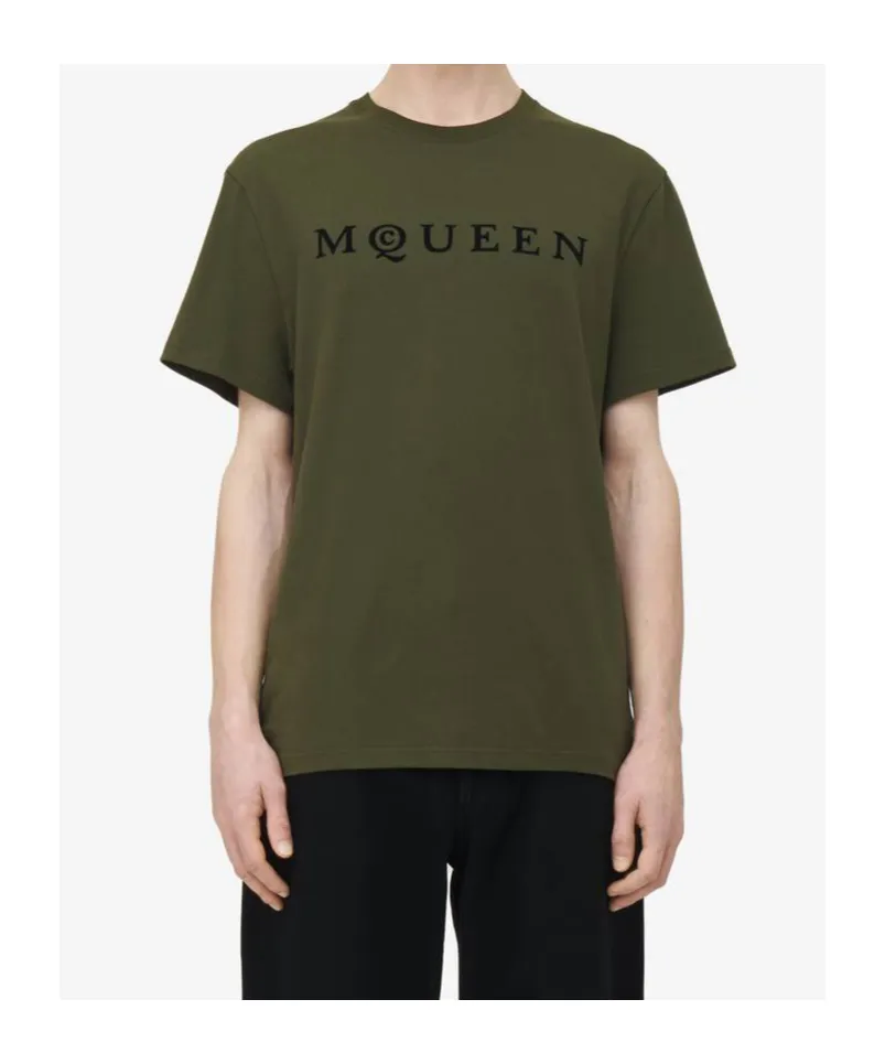 Flocked-Logo Crewneck T-Shirt