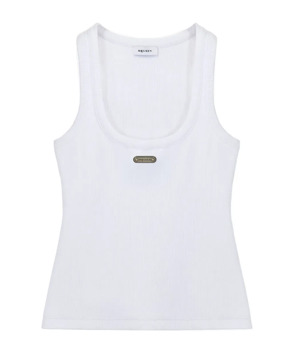 Placket Ribbed Tank Top