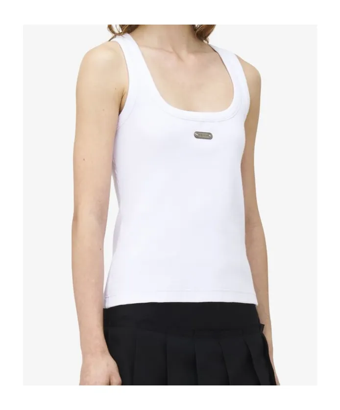 Placket Ribbed Tank Top