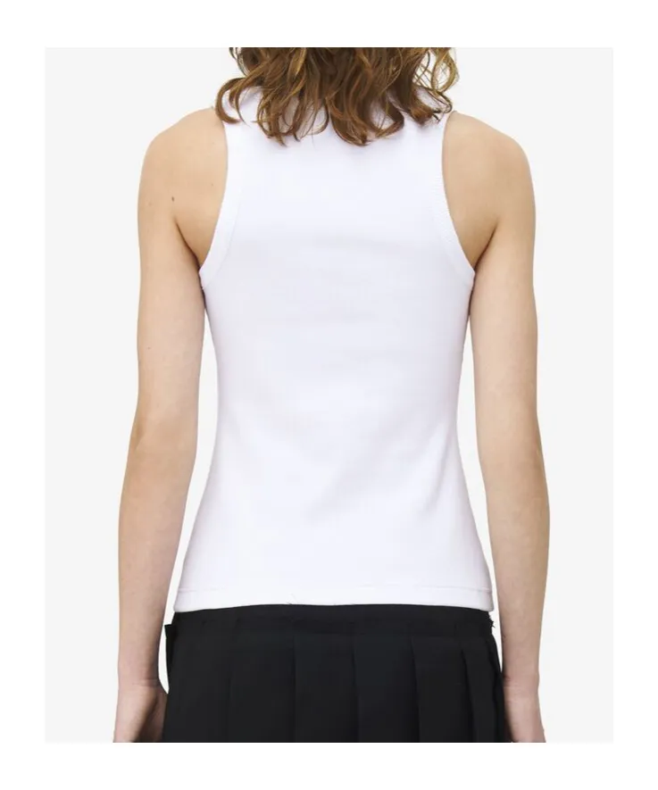 Placket Ribbed Tank Top