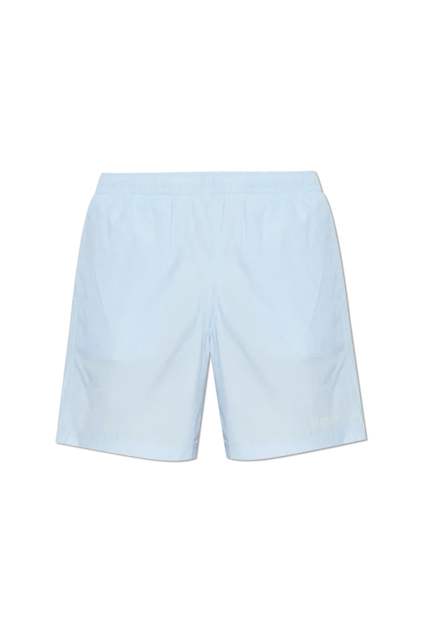 Logo-Embroidered Elasticated Waistband Swim Shorts