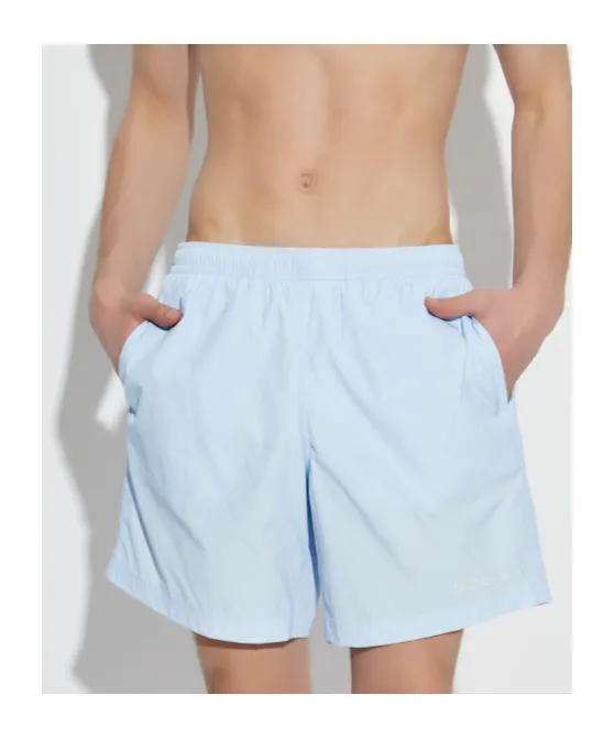 Logo-Embroidered Elasticated Waistband Swim Shorts