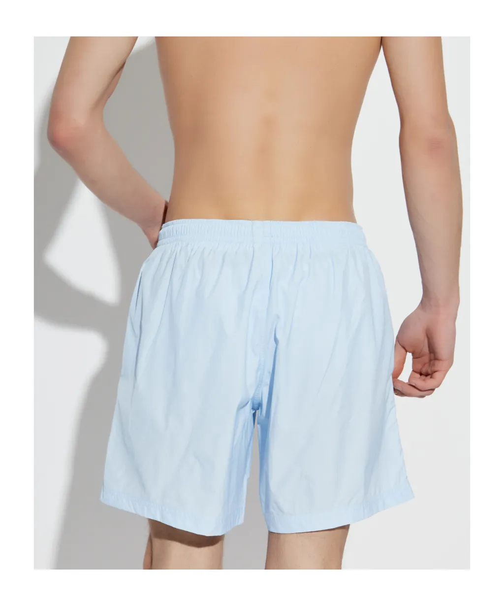 Logo-Embroidered Elasticated Waistband Swim Shorts