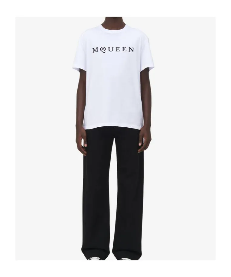 Flocked-Logo Crewneck T-Shirt