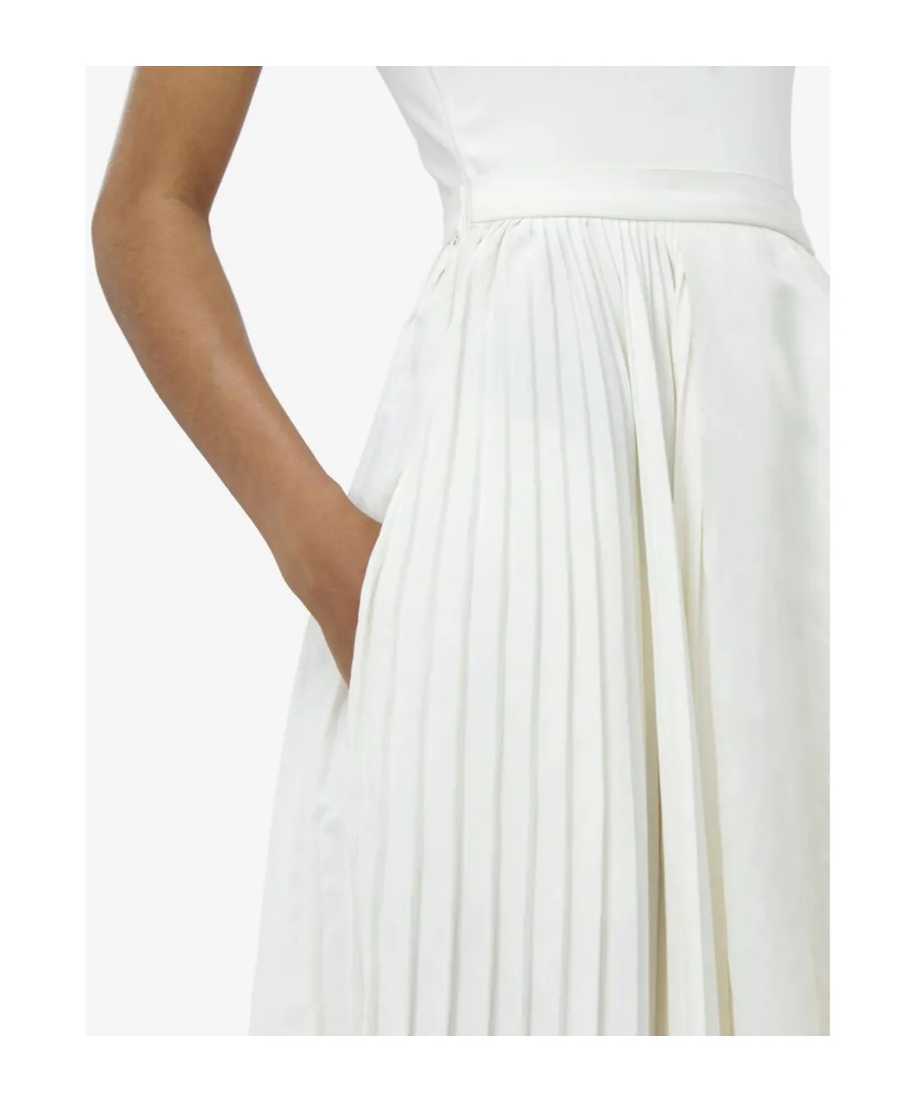 Asymmetric Sleeveless Pleated Dress