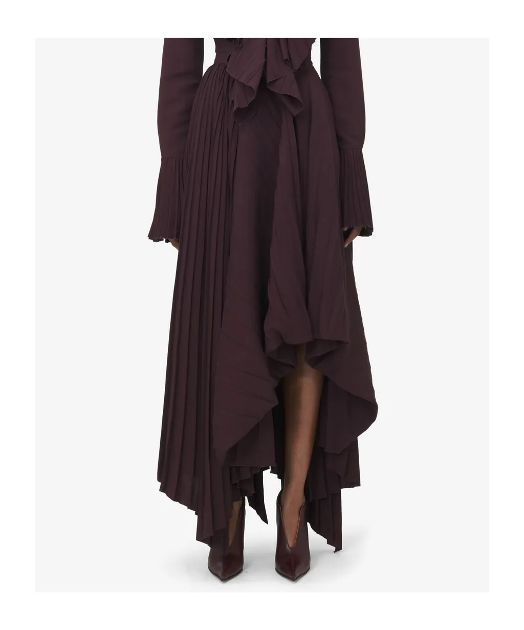 Asymmetric Pleated Skirt