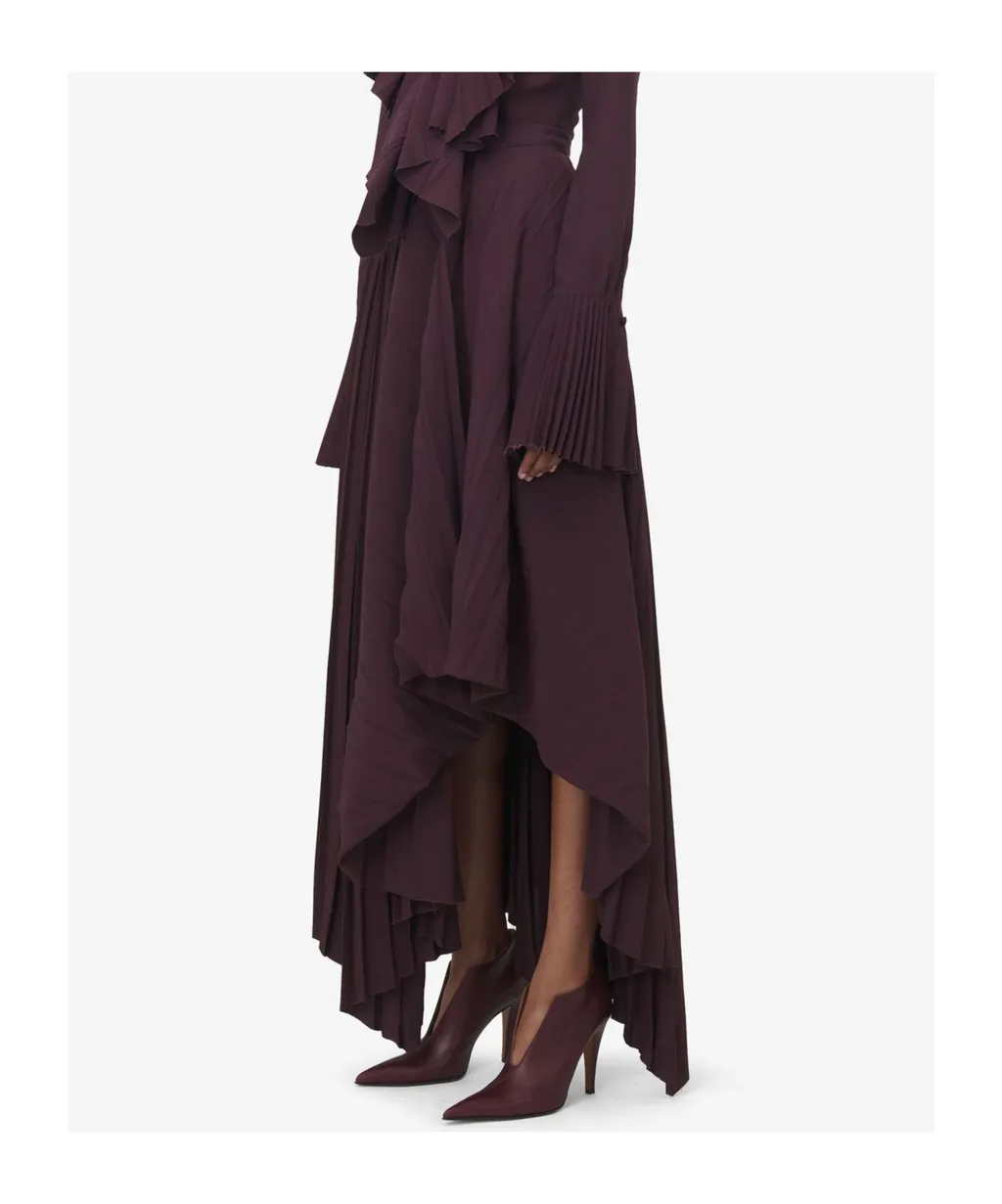 Asymmetric Pleated Skirt
