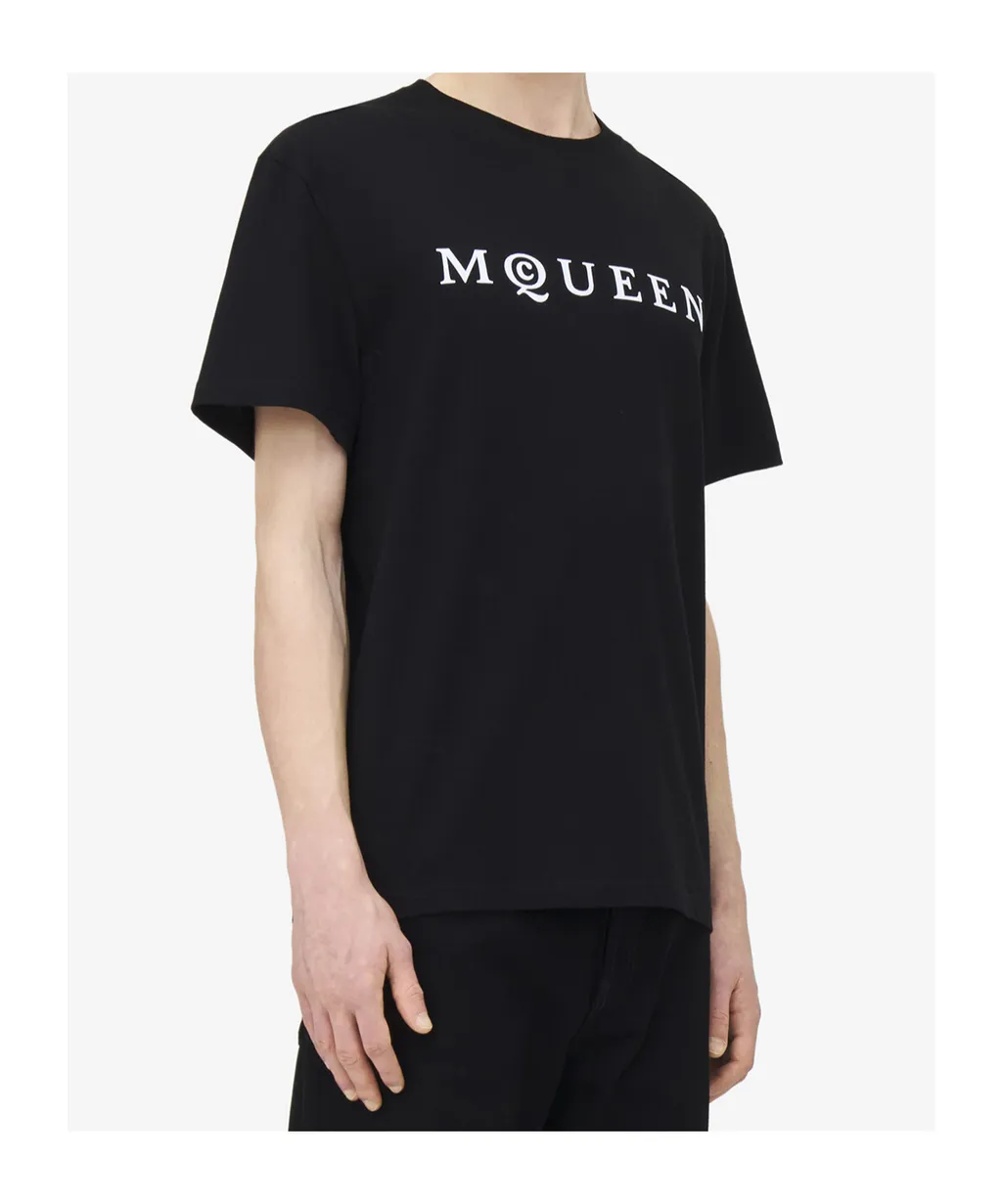Flocked-Logo Crewneck T-Shirt